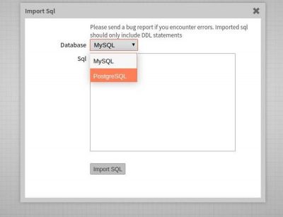 Import MySQL or PostgreSQL Script For Reverse Engineering